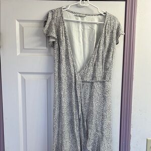 Abercrombie & Fitch Silver Sequin High Low Sundress